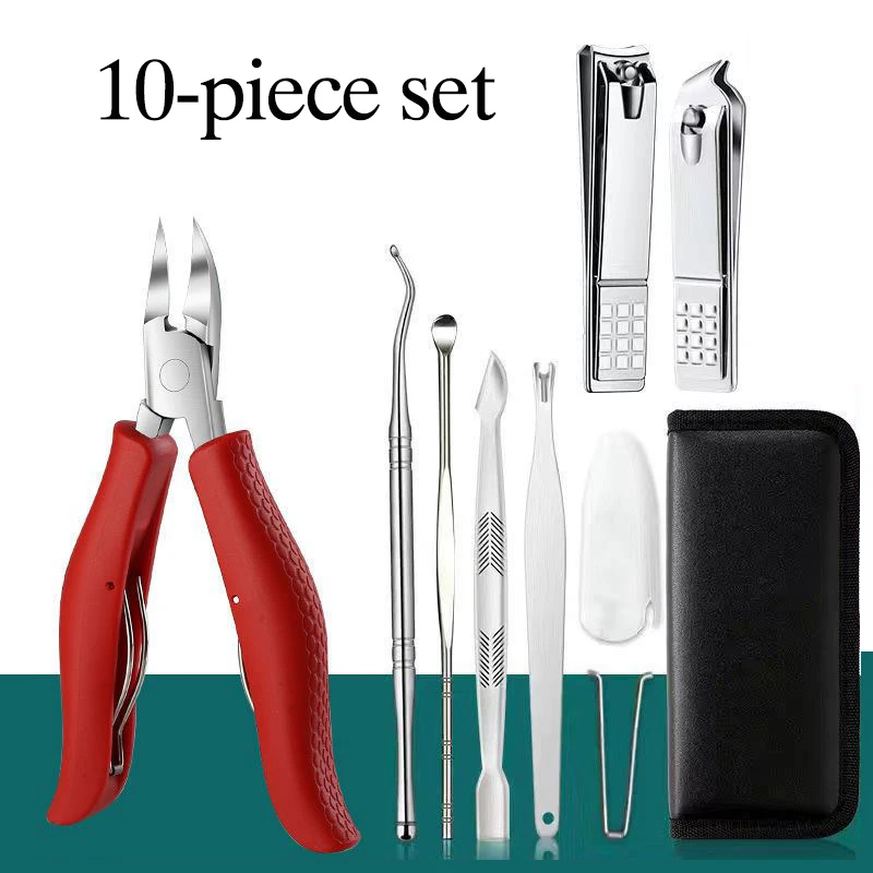 

Professional Toe Nail Clippers Cutter ingrown toenail tool Thick Nails Dead Skin Dirt Remover Super Sharp Curved Blade Nail Tool