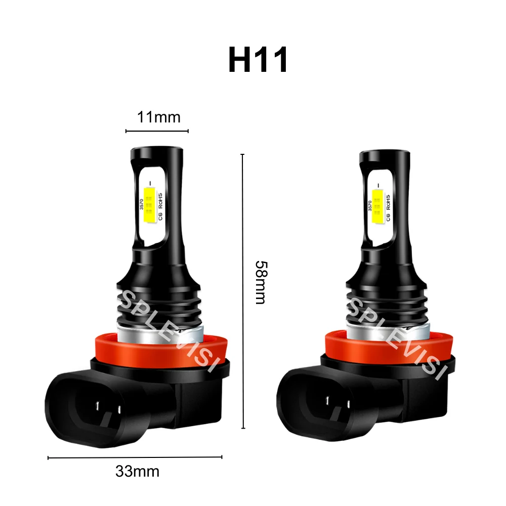 Pure White H11 LED Headlight Low Beam Bulbs 9V-36V 70W 8000LM Compatible For Isuzu D-Max MK2 2012 2013 2014 2015 2016 2017 2018