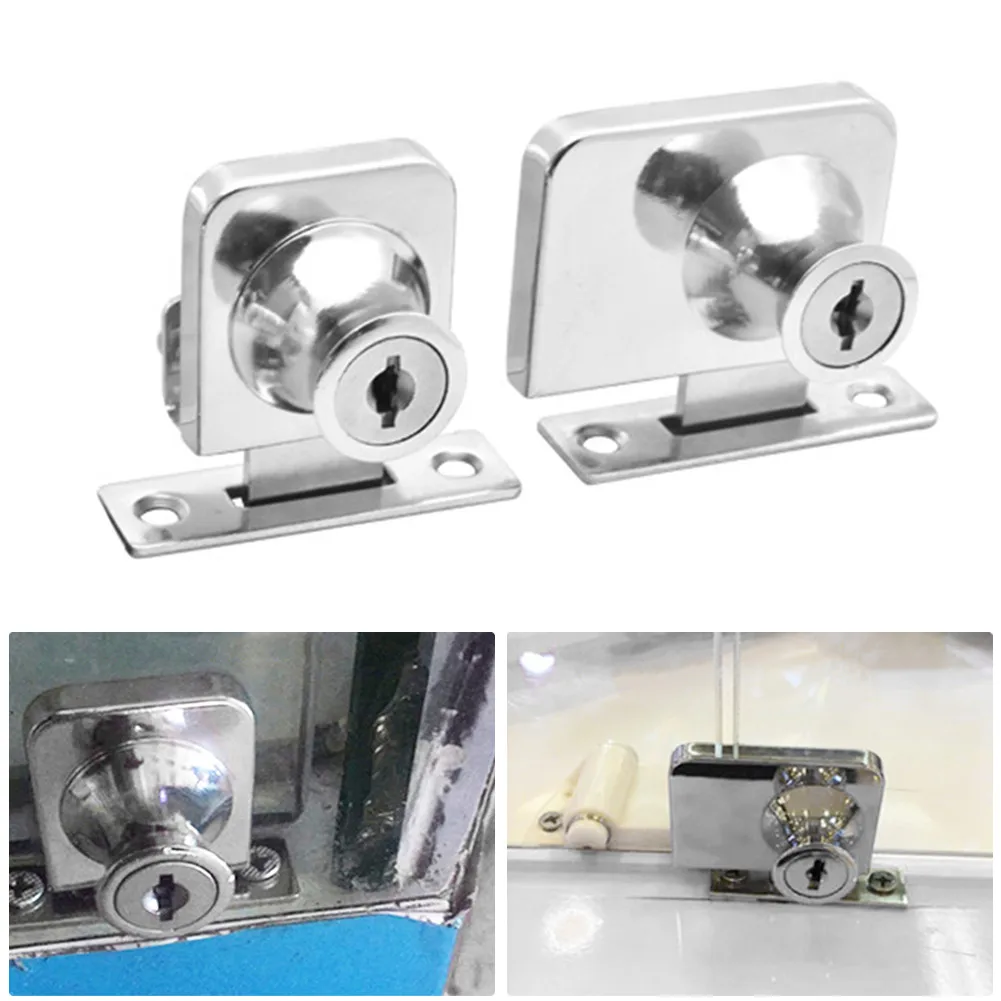 

Wine Cabinet Locks Door Lock Home Kit Metal 1 Pc Display For 5-8mm Glass Showcase Single/double Doors Zinc Alloy