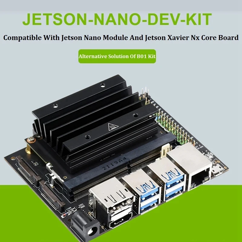 

For Jetson Nano 4GB Development+Module+Heatsink+Case+Fan+Network Card+RJ45 Network Cable+USB Cable+Power Adapter