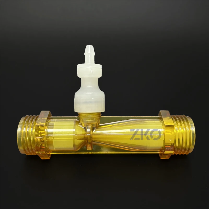 

New 1/2" Ozone water mixer PVDF venturi Water treatment injector with valve Ozone proof PVDF material Mixing Gas Liquid for Spa