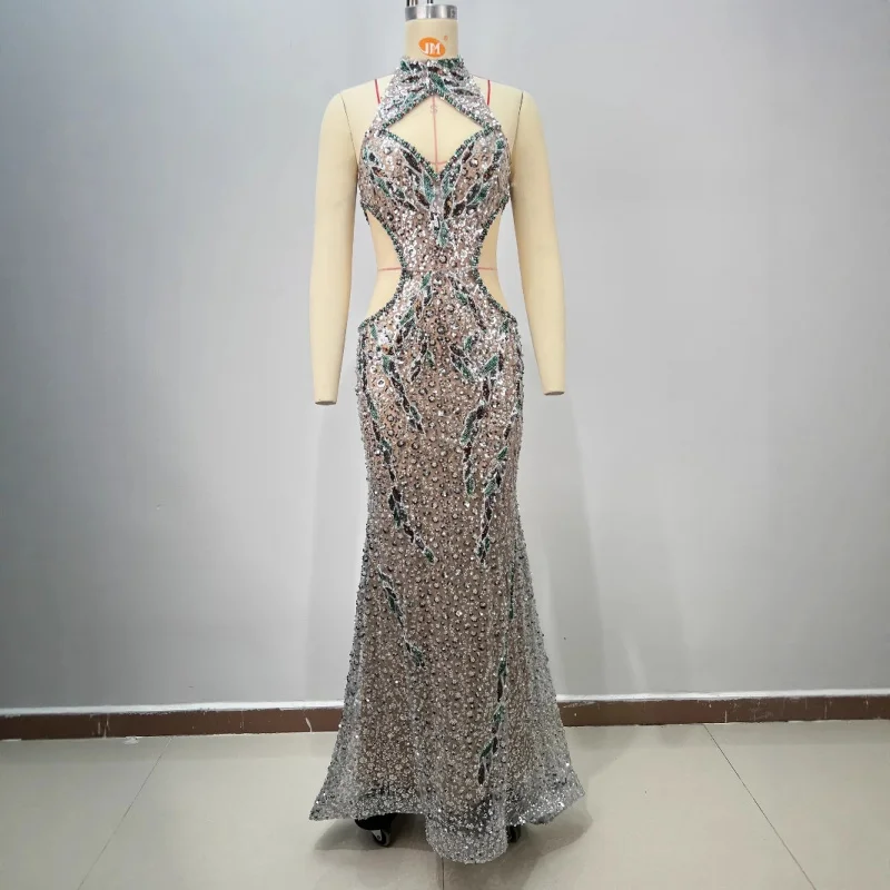 green emerald velvet dress Floral Embroidered Short Sequin Dress by Amelia Couture 7054S main image 0
