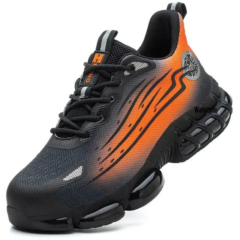 Safety Shoes Men Shoes Air Cushion Sport Anti-smash Anti-puncture Indestructible Lightweight Protective