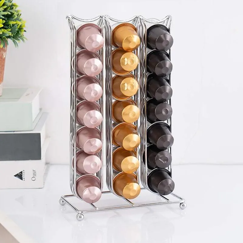 コーヒーカプセルホルダー ブラック ゴールド シルバー 42