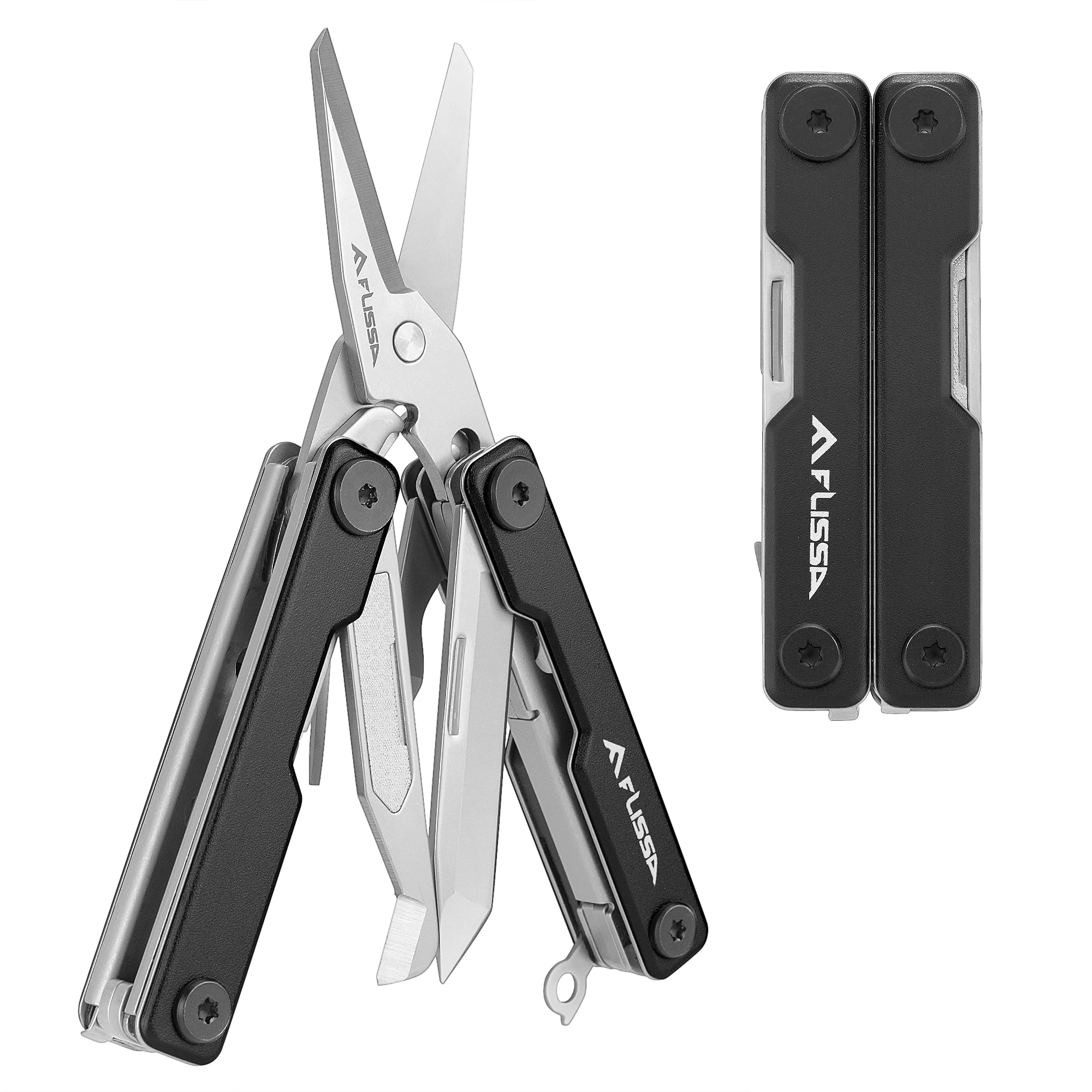 FLISSA Multiattrezzo Tascabile 11 In 1, Rosso, Utensile Portatile Per Fai Da Te E Emergenze