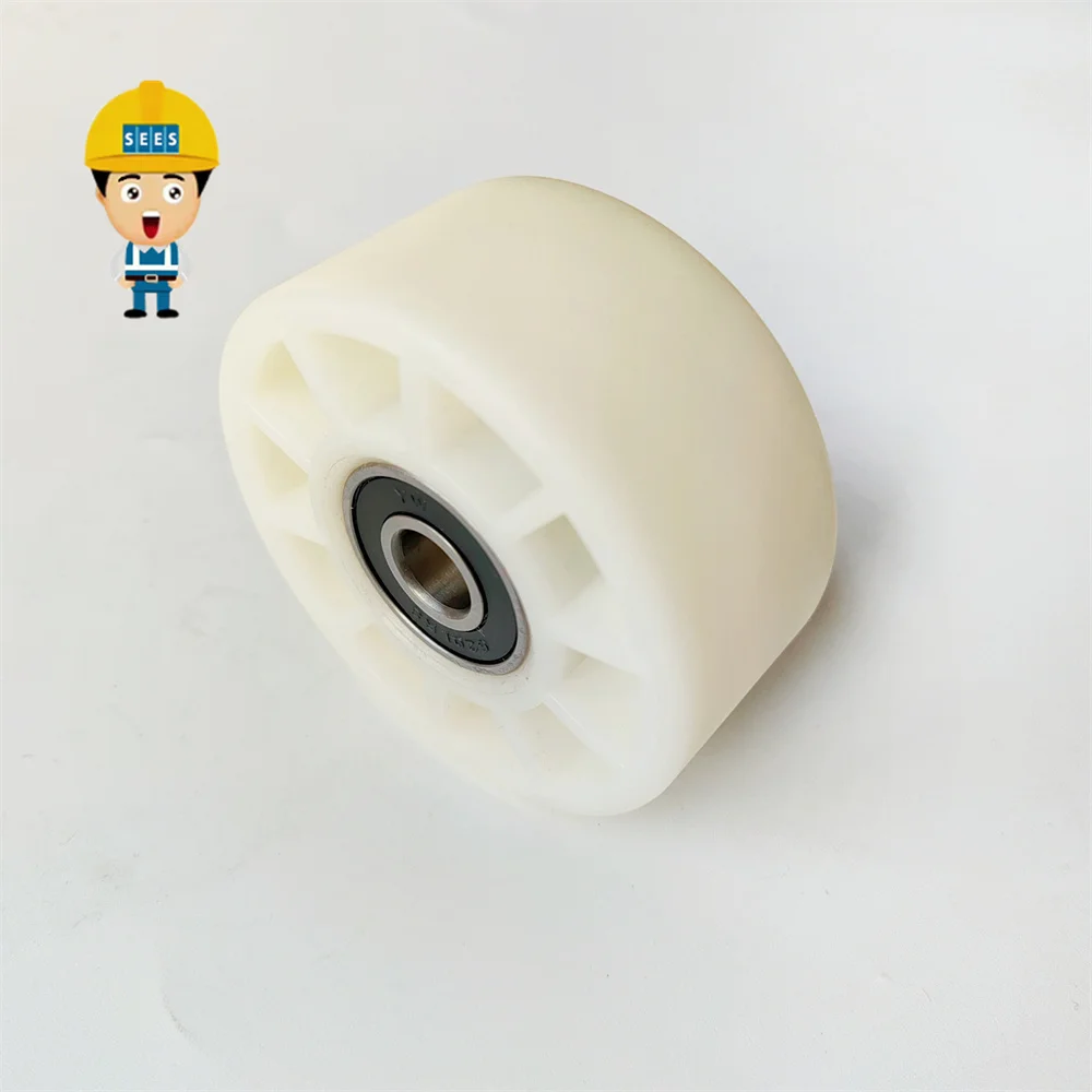 SEES GAA456CM1 XAA456BL Escalator Belt Roller H75mm 76*34*6201-2RS Use 506NCE OD76MM W34MM Bearing 6201 Without Axle M12 escalator handrail roller
