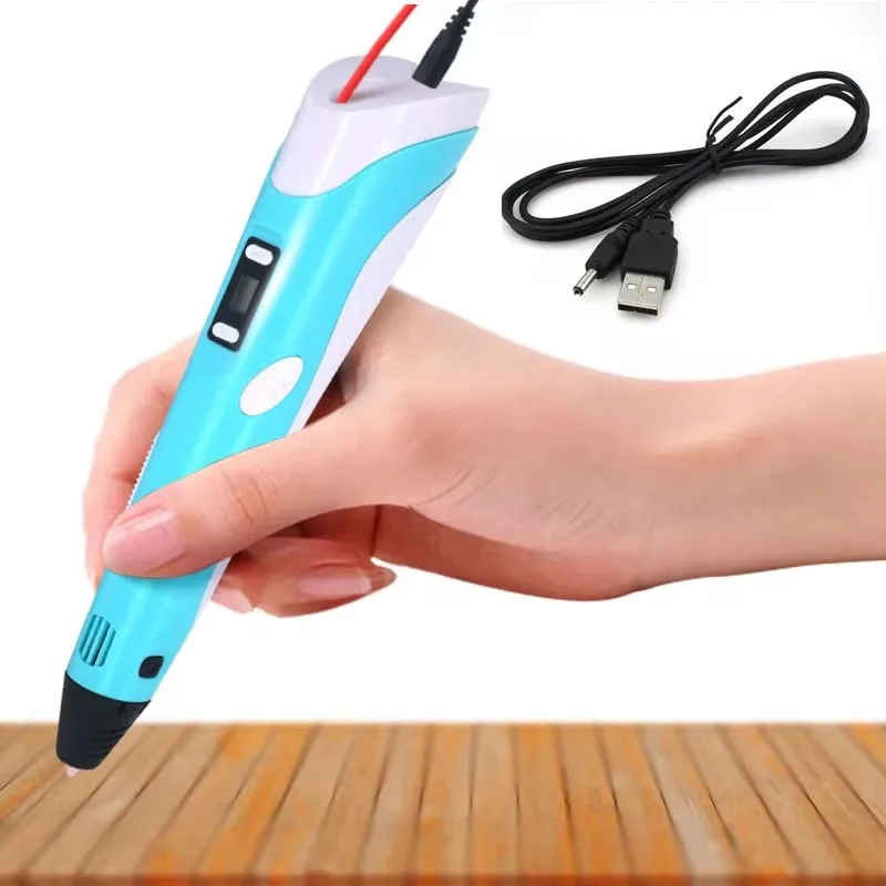 Electronic 3D Printing Pen 9M PLA Consumables High-Temperature 3D Graffiti Tool Intelligent Toy Christmas Birthday Gift