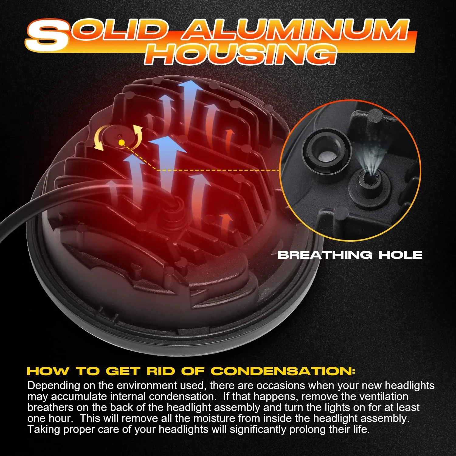 80W 5-3/4" 5.75" Round LED Projection Headlight for Harley Dyna Street Bob Super Wide Glide Low Rider Super Bright DOT Approved detail image 5