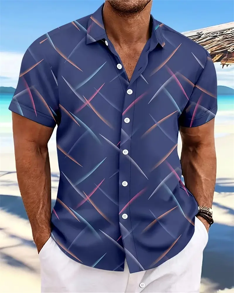 Men's Shirt Summer Hawaiian Shirt Outdoor Men's Clothing Soft and Comfortable Short Sleeve Shirt Extra Large Size XS-5XL 6