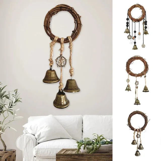 Witch Bells Wind Chimes Twine Walls Hanging Door Handle Blessing