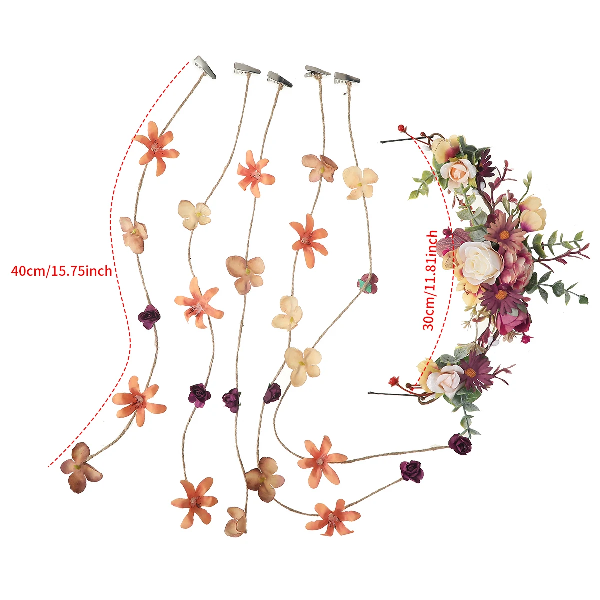 New Bridal Headband Flower Wreath Women Wedding Jewelry Gift Head Hoop Floral Garlands Crown Fashion Hair Accessories Headdress