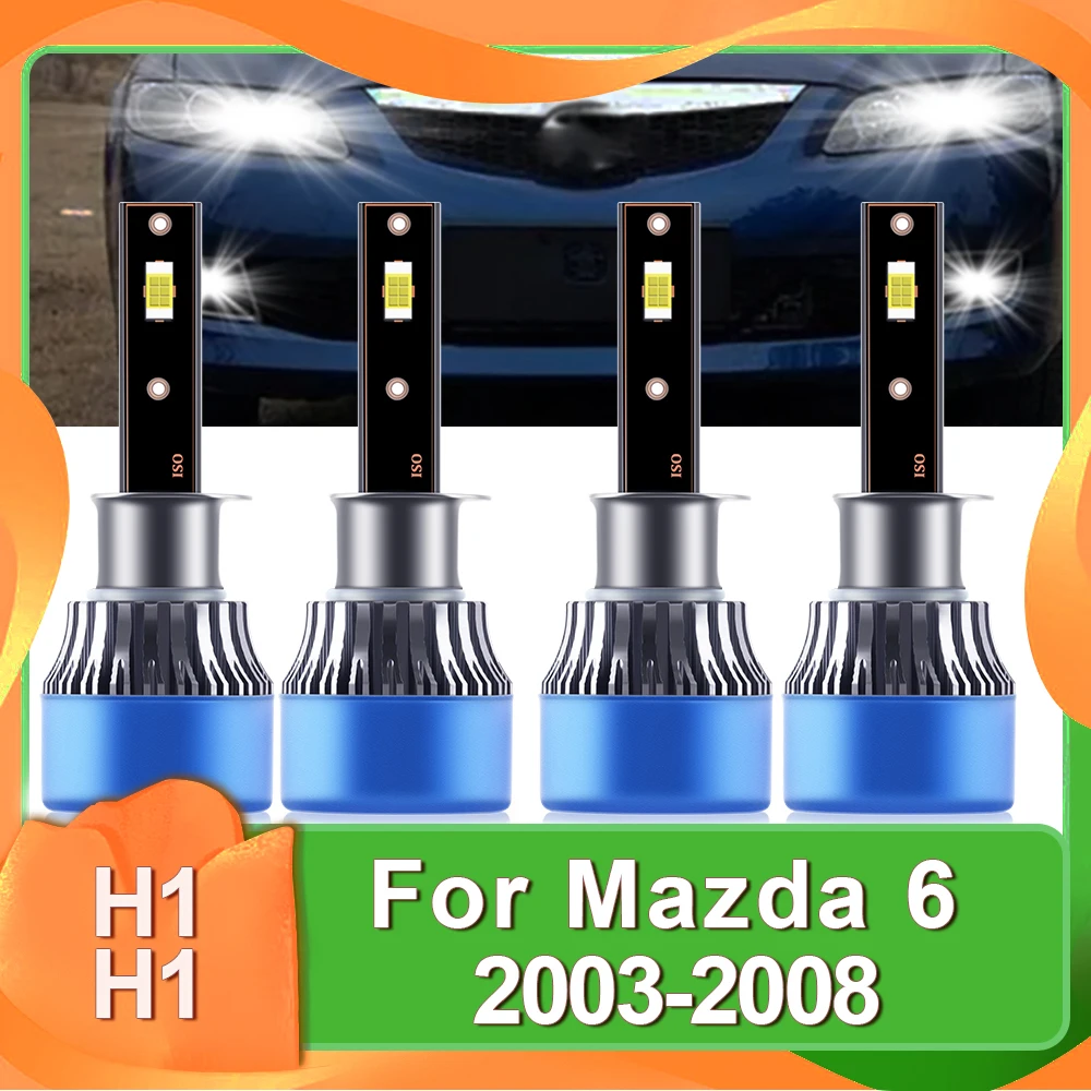 

Combo LED Headlight Bulbs High Low Luces Kit For Mazda 6 2003 2004 2005 2006 2007 2008 Bright White Replacement CSP 15000LM Lamp