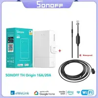 SONOFF TH Origin WIFI Switch Smart Home Controller Temperature Humidity Monitor Switch 20A Max TH10/16 Upgrade Version For Alexa 1