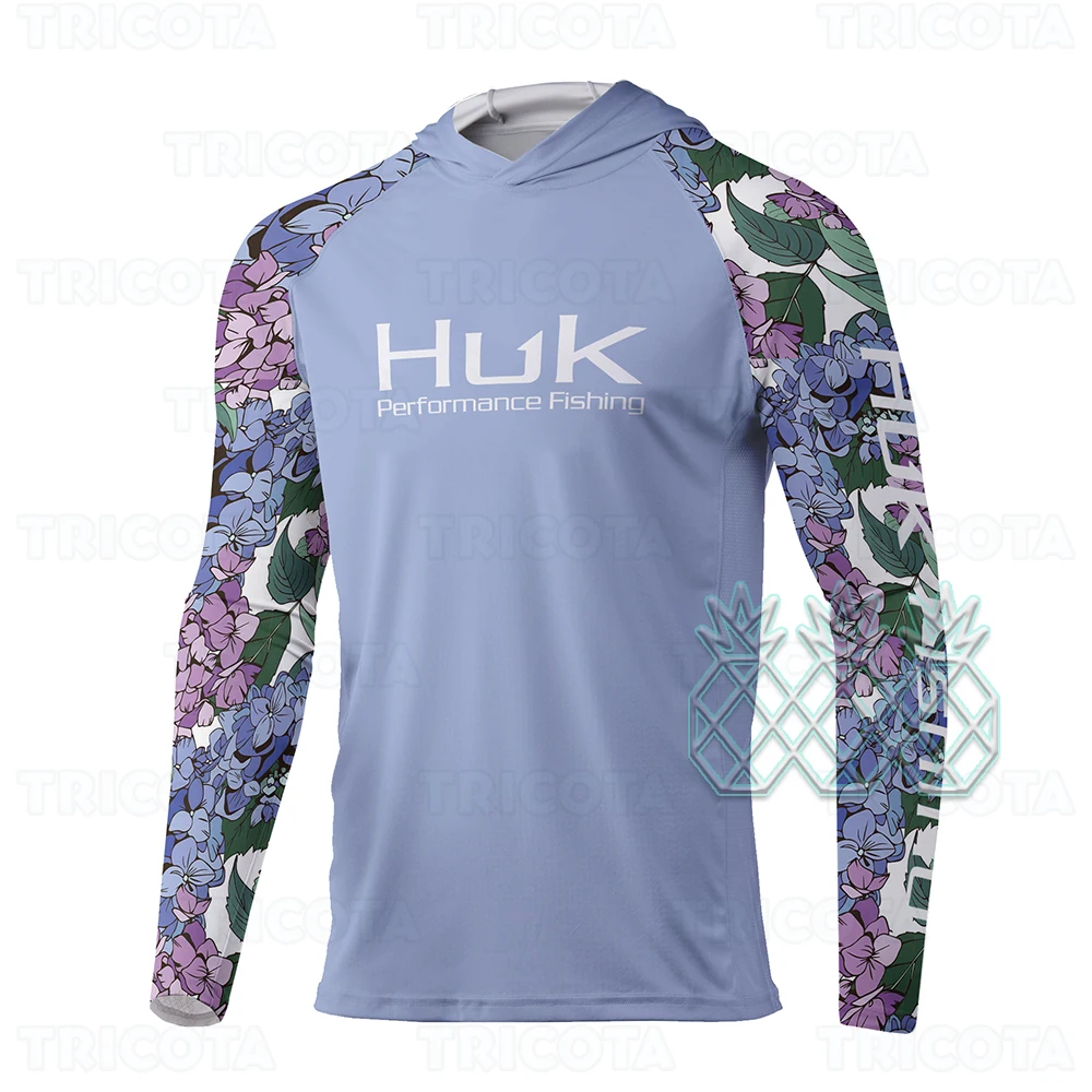 HUK Fishing Apparel Men's Long Sleeve Fishing T-Shirts UV Sun Protection  Breathable Anti Mosquito Hooded Angling Clothing Tops - AliExpress