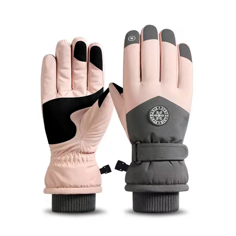 Windproof Warm Snow Gloves Skiing Hiking Cycling Winter Ski Gloves Unisex Snowboard Mittens Waterproof Thermal Fleece Guantes 4