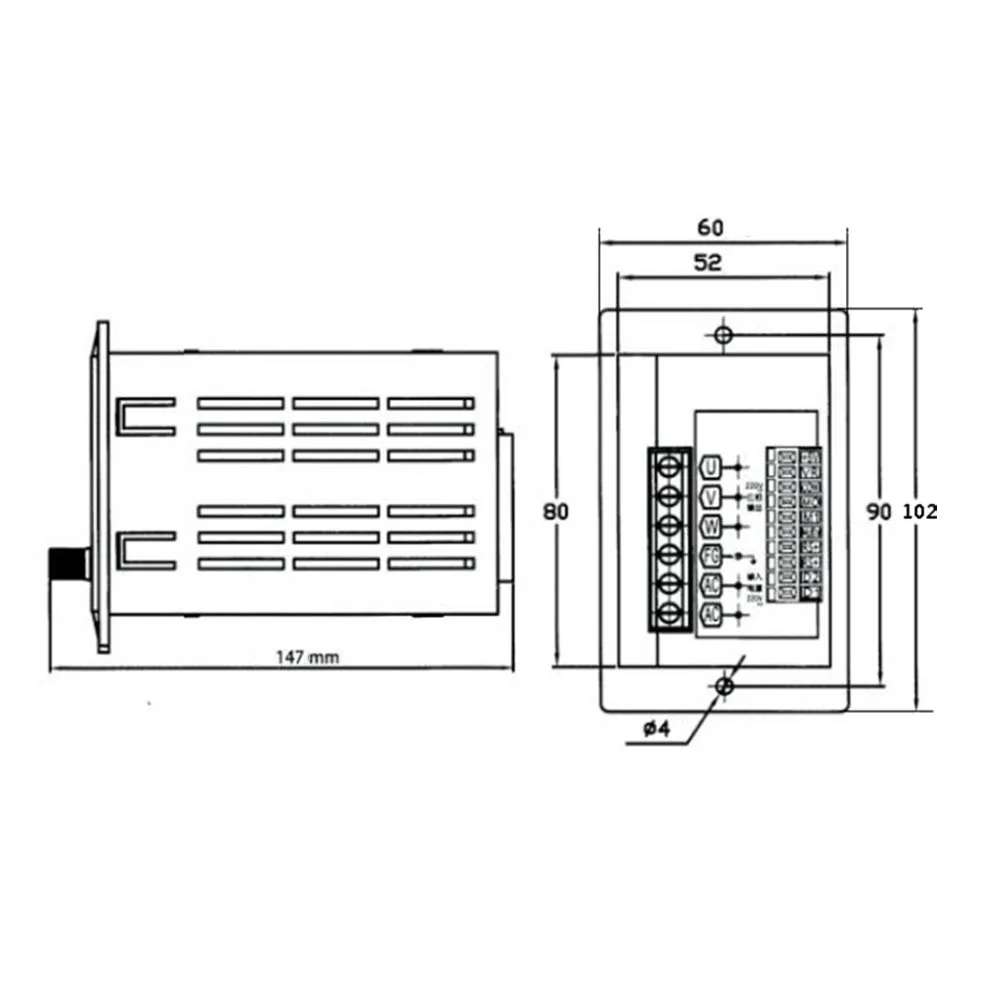 주파수 변환기, VFD, 1PH 입력 및 3PH 출력, JH100 인버터, 220V, 0.4, 0.75kW