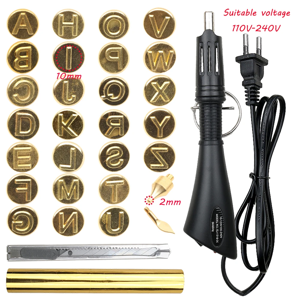 Heated Foil Hot Stamping Applicator Kit EU Plug Writing or Painting on Paper Personal Signature DIY Wood Crafts