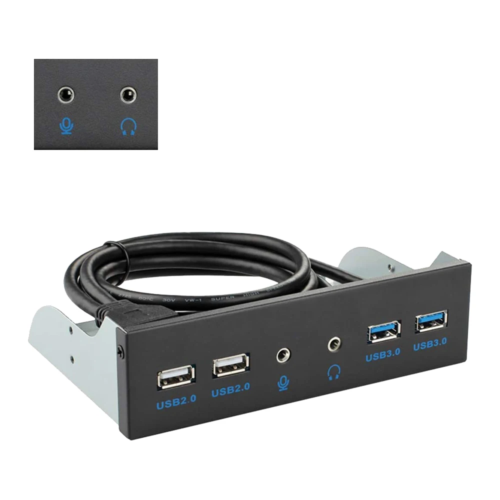 

USB 3.0 Front Panel Hub, Optical Drive 5.25 Inch Panel Computer Expansion Board, 6 Ports Support USB 3.0, USB 2.0