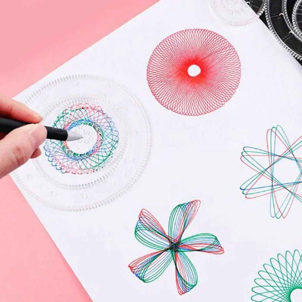 22x Circle Drawing Template Spiral Line Designed Easy Tracing Creating Enhance Drawing Skills
