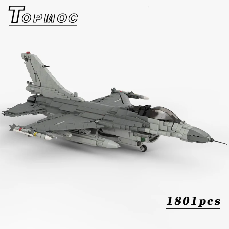 

Military Equipment F-16C Block 50 Fighting Falcon Model DIY MOC Building Blocks Assemble Set Children Toy Christmas Gifts