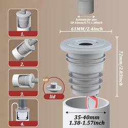 Silicone Anti - Odor Floor Drain Stopper and Seal Plug (Suitable for 35 - 40mm)