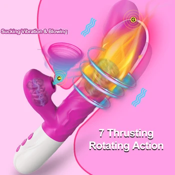 Powerful Thrusting Dildo Vibrator for Women Clitoris Sucker Stimulator Sucking Heating Vibrators Sex Toys Female for Adults 5