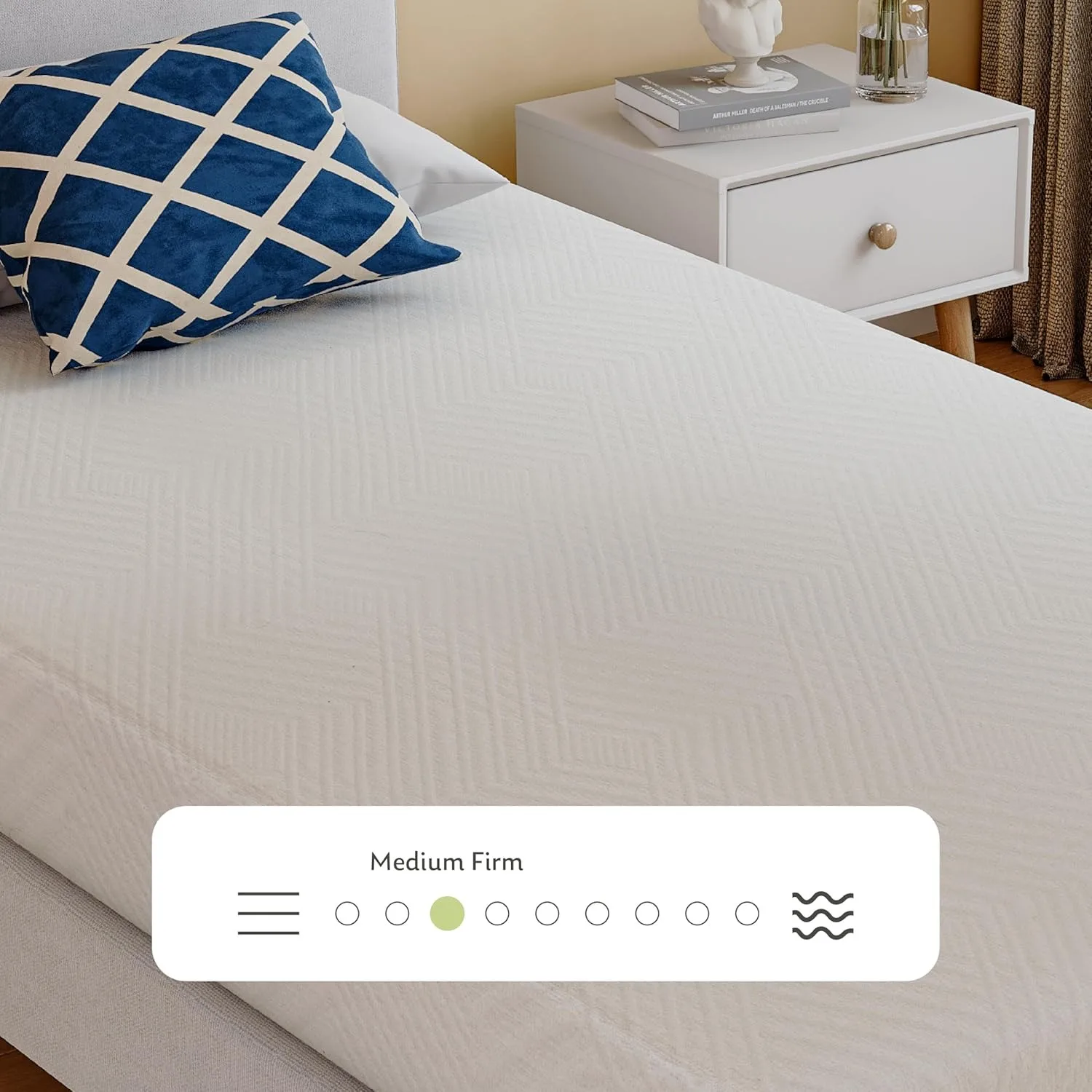 6 inch Mattresses for Kids Bed Single Size Daybed Individual Bunk, Memory Foam Medium Firm 6
