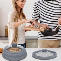 Couvercle anti-éclaboussures pour micro-ondes, couvercle en verre pour aliments, couvercle de plaque de micro-ondes pliable de 10.5 pouces, protection contre les éclaboussures en Silicone 6