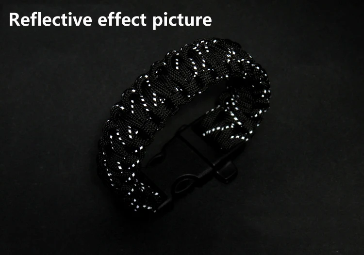 Description Picture 5 of itemReflective Paracord 550 Cord 7 Strands 4mm Tent Rope Camping Survival Accesorios Warning Parachute Line Hiking Canopy Lanyard