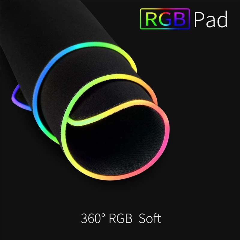 Waterproof RGB LED Gaming Mousepad Large Desk Pad