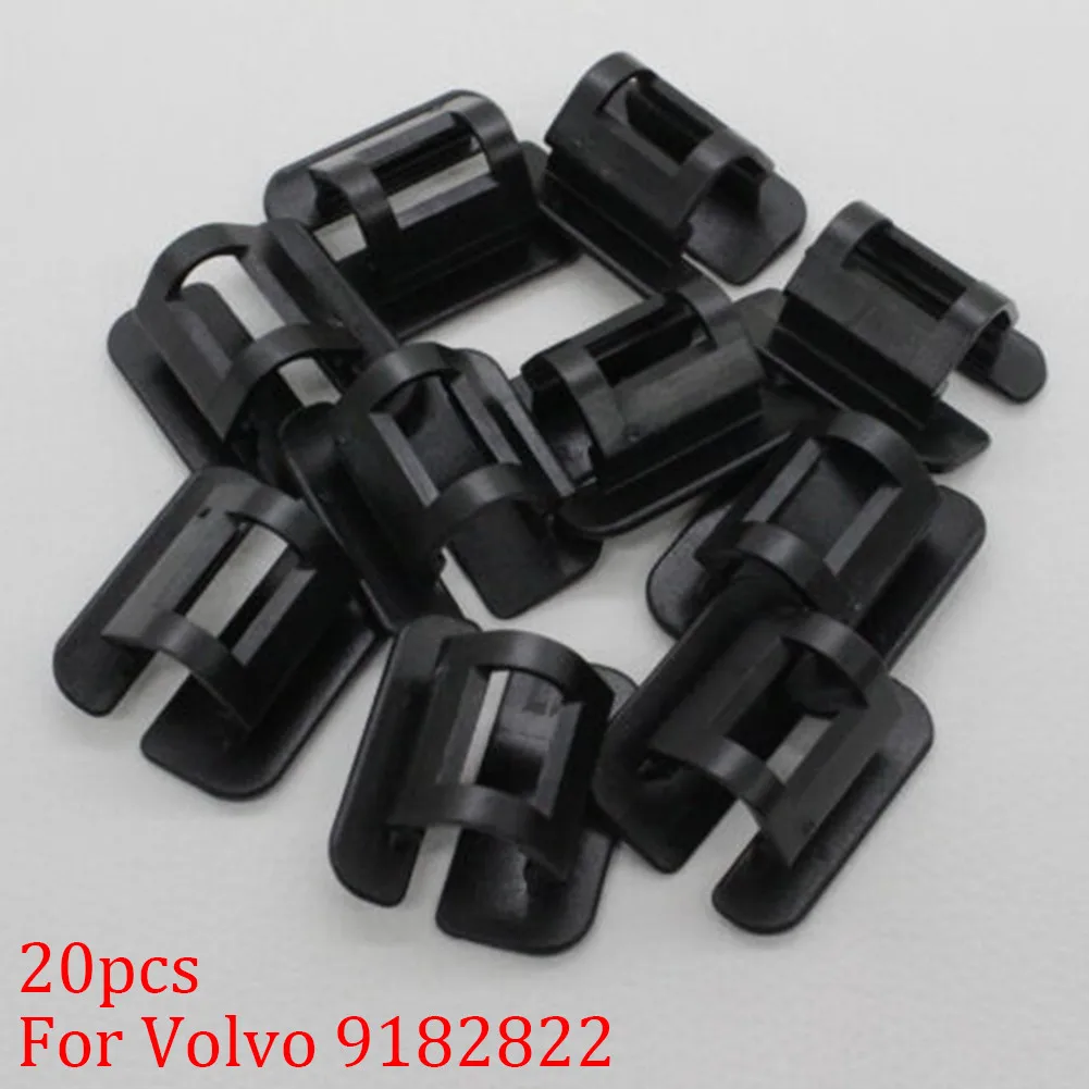 

Nylon Retainer Holder Pad Clip For Volvo Black Clip-On For Volvo 9182822 Front Hood Insulation Lining Matte Nylon