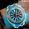 Fashion LED Sport Watches, Luminous Personality Rhinestone Design, Trendy Quartz Watch for Men, Women Couples, Chic & Practical 1