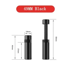 Sleek Telescopic Aluminum GPU Holder - Black & Silver Magnetic Stand (Black M)