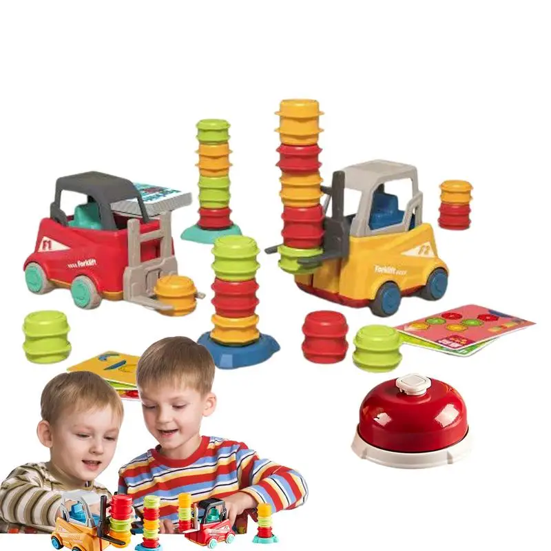 

Forklift Inertia Toy Education Stacking Toy Interactive Pull Back Forklift Truck Model For Hand-Eye Coordination and Cognitive