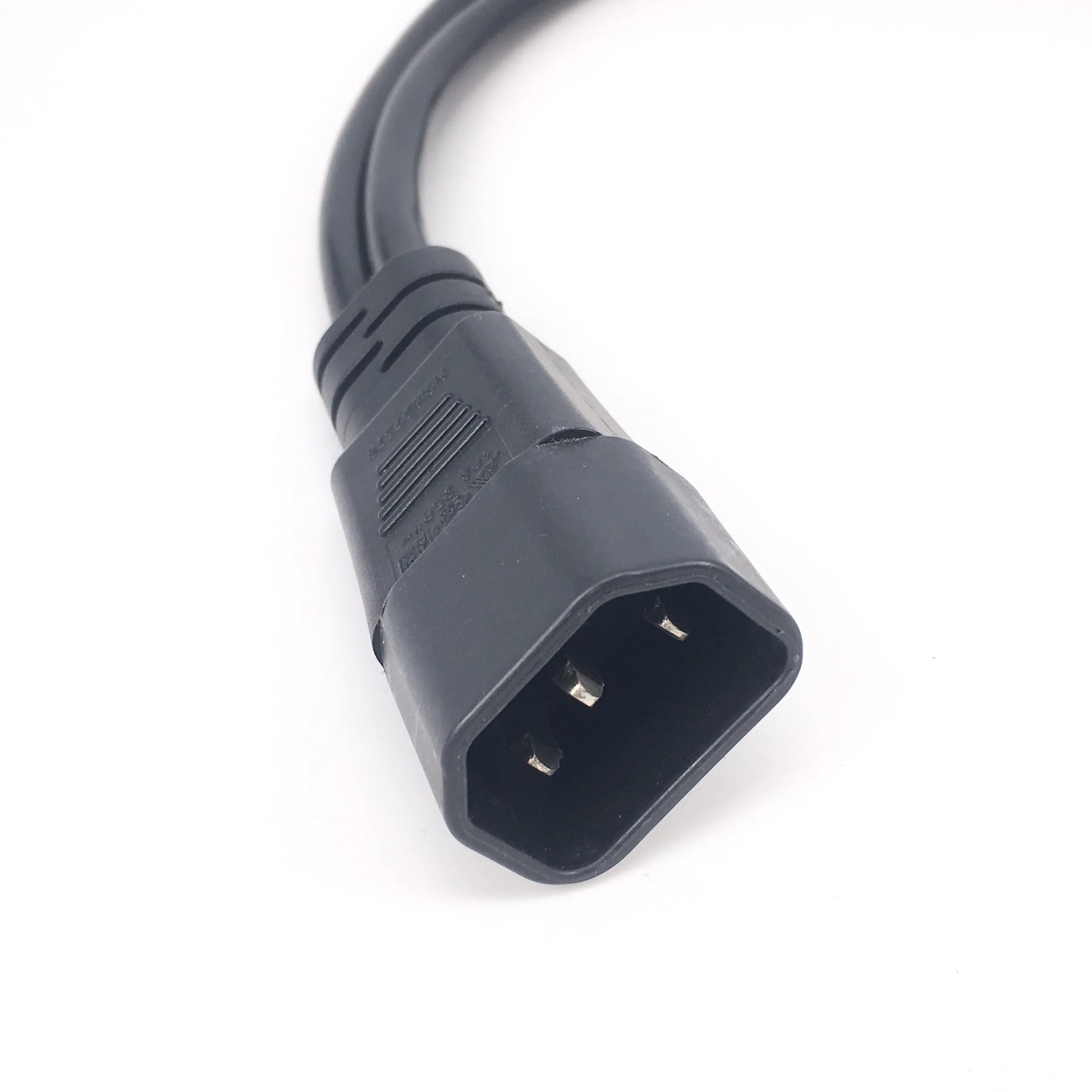 Bolantedz 1Pcs IEC320 C14  IEC320 C13 + C5 Y 전원 코드 분배기 케이블 어댑터 케이블 (PC 모니터 스캐너 및 프린터 용)