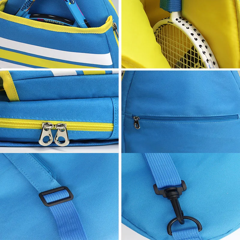 New GreatSpeed Kids Teenagers Tennis Backpack 1-2 Pack Badminton Squash Padel Bag Youth Girls Boys Sports Fitness Shoulder Bags
