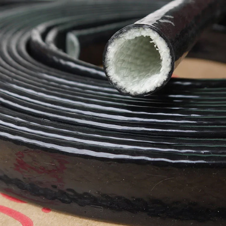Fiberglass Sleeving High Temperature Resistant Fiberglass Tube Silicone Resin Coated Fireproof Sleeve