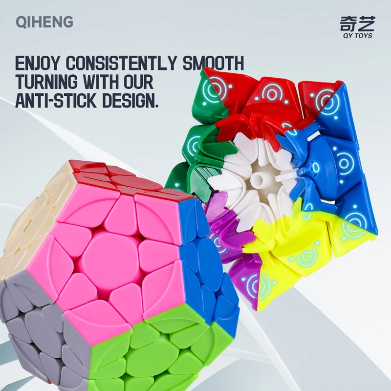 QiYi Qiheng Megaminx Magic Cube 3x3 Dodecahedron Professional Speed Puzzle 12 Face Children Toy Special Speedcube Cubo Magico 5