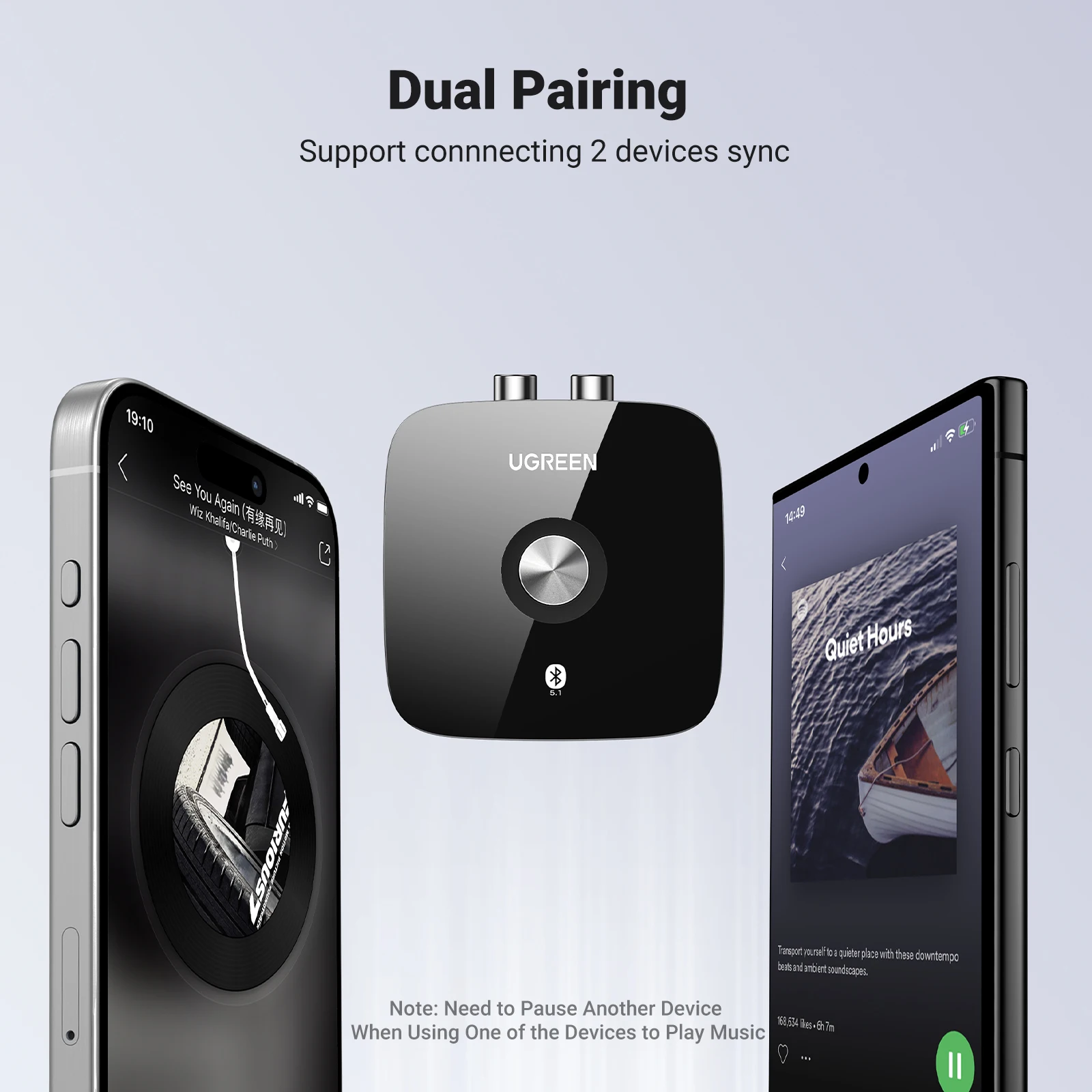 【RU】 UGREEN Bluetooth 5.1 Wireless Auido Music 3.5 mm RCA aptX HD Low Latency Music Bluetooth 5.0 Sound 3.5mm 2RCA