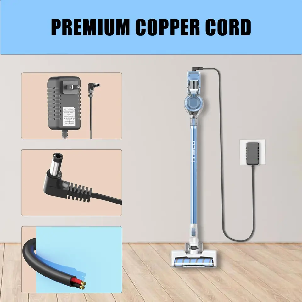 Câble 120cm Chargeur 30V Pour Aspirateur Tineco Floor One S7 Pro - Alimentation Secteur, Adaptateur Aspirateur Balai