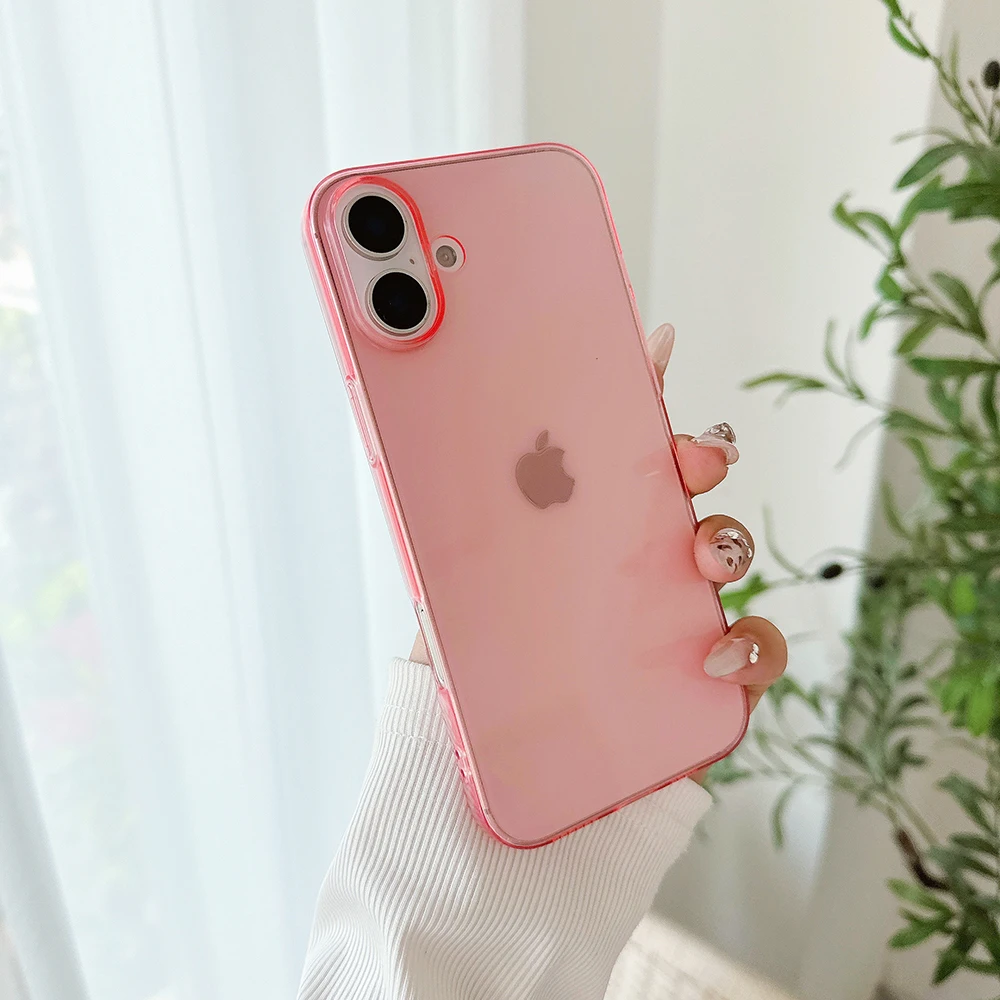 Vibrant Candy Color Transparent Silicone Soft Case - Ultra Thin Clear Shell