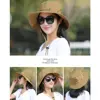 Foldable Summer Sunscreen Hat Unisex Waterproof UV Protection Fisherman Hat Wide Brim Solid Color Bucket Hat 6