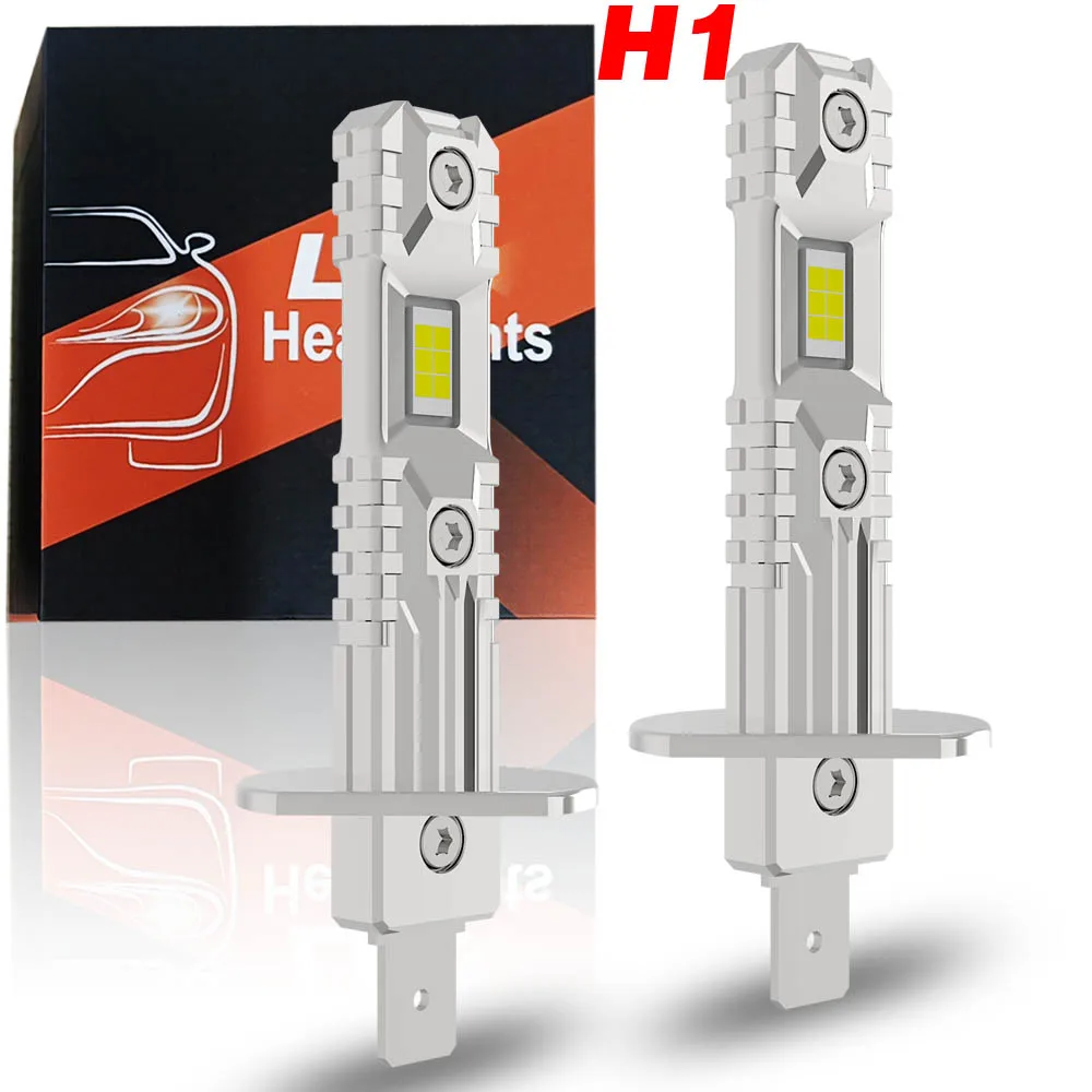 2개 H1 P14.5s LED 캔버스 무오류 자동차 헤드라이트 전구 DC 12V 강..