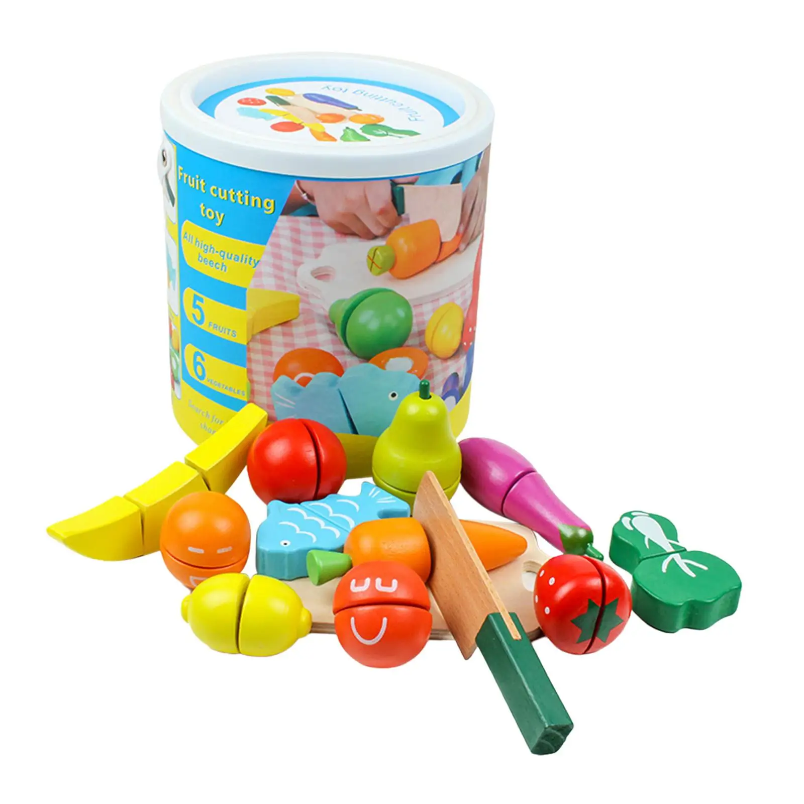 

Play Food Toy Motor Skills Montessori Toys Playset Pretend Kitchen Toys for Toddlers Ages 1 2 3 Boy Girl Children Party Favors