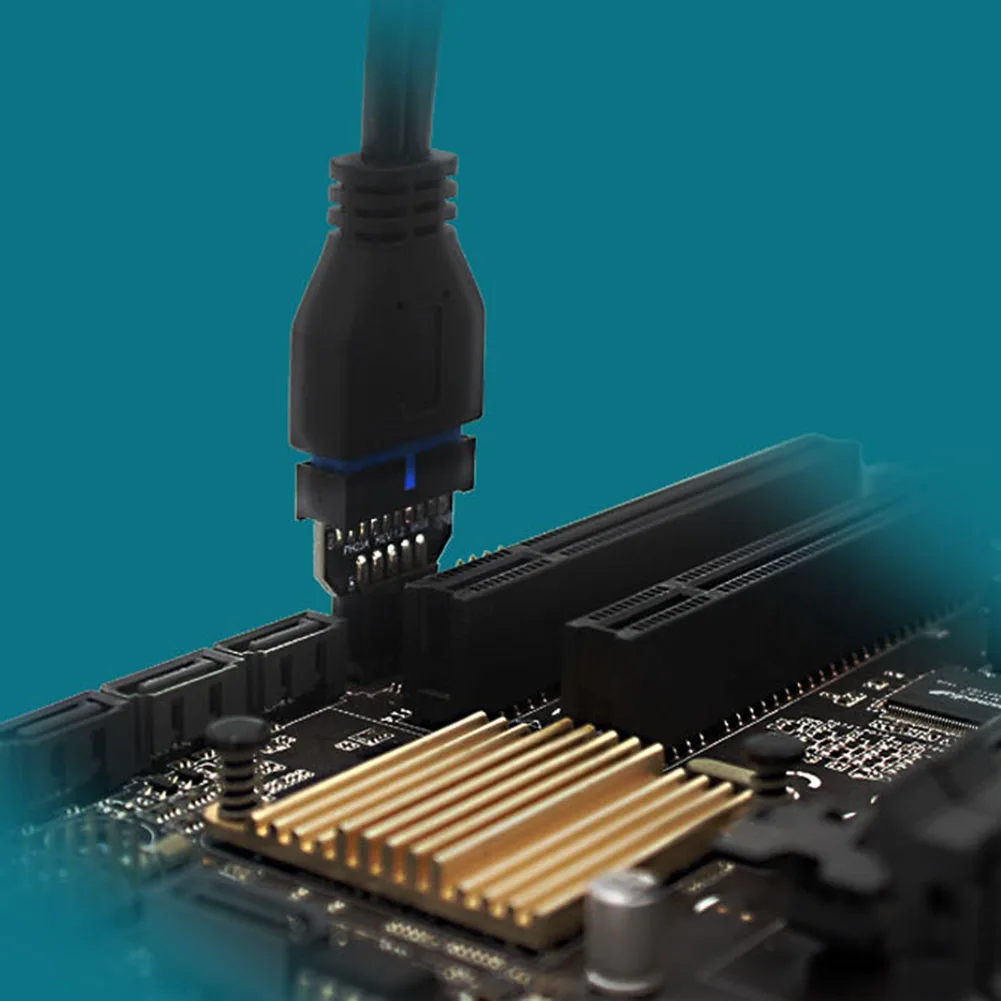 9 Pin Male Housing To USB 3.0 Converter Max Transmission Speed 480Mbps Interface Adapter Port Converter for Motherboard Chassis