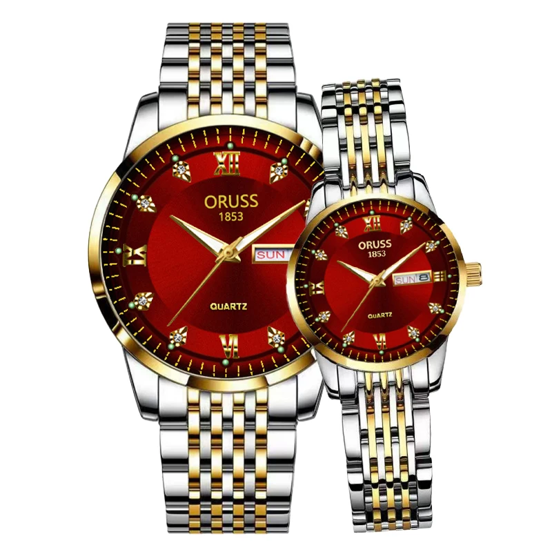 Elegant Automatic Couple Watches - Night-Luminous, Waterproof, and Luxuriously Simple Design
