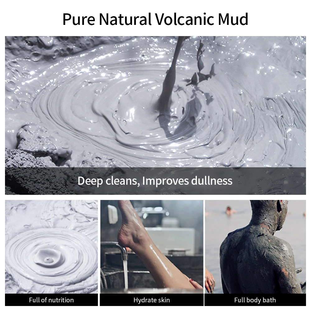 Original Volcanic Mud Body Wash Fast Whitening Shower Gel Deep Clean body soap Moisturizng & Hydrating whitening body wash