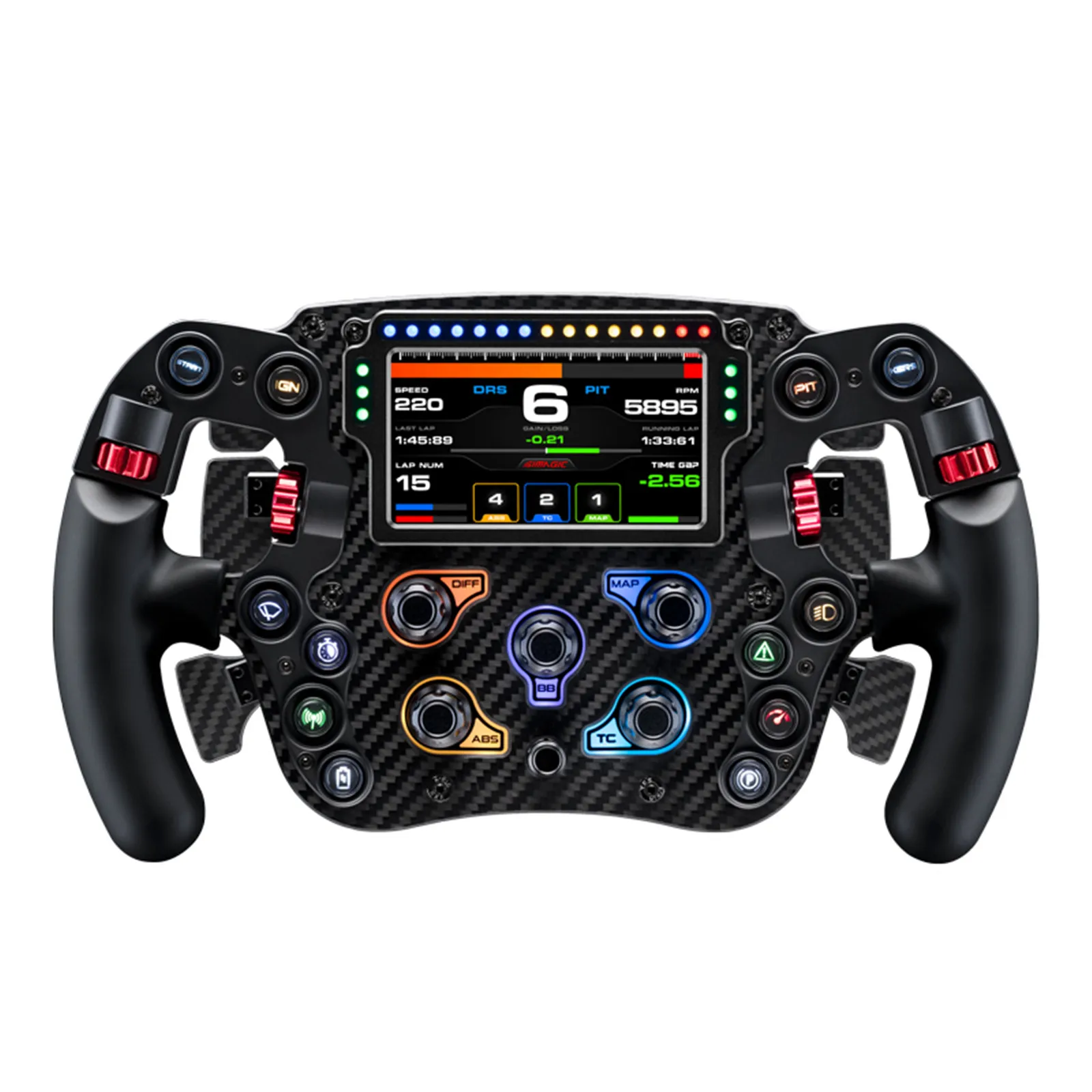 Volante de fibra de carbono Equation para Simagic FX PRO F1, simulador de  carreras, volante de juego