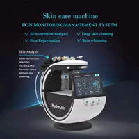 Appareil de soin du visage 7 en 1 Smart Ice Blue Hydra-Oxygen Small Bubble Skin Detector Ultrasonic Hydra Skin Care Facial 2