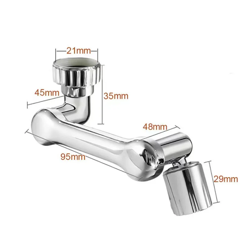 Rotating Faucet Extender,faucet Extender Multifunctional 1080° Swivel Extension Robotic Arm Sink Aerator for Kitchen/Bathroom 6